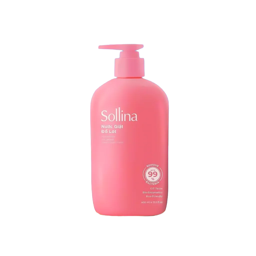 Nước giặt đồ lót Sollina chai hồng 400ml