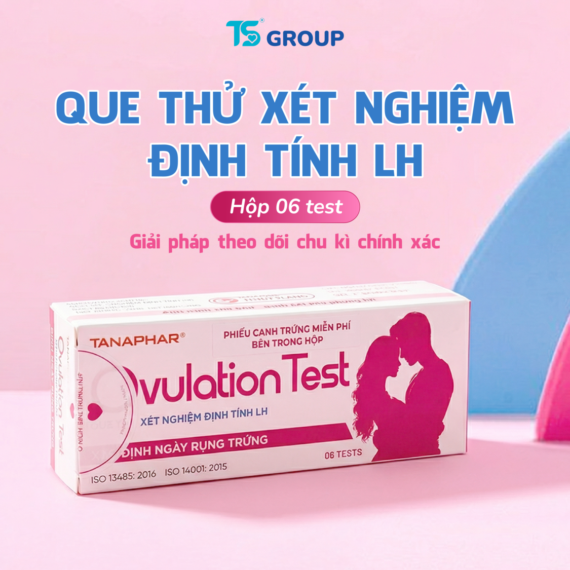 Combo 4 hộp Que thử xét nghiệm định tính LH-Ovulation test, hộp 06 test (Sao chép)